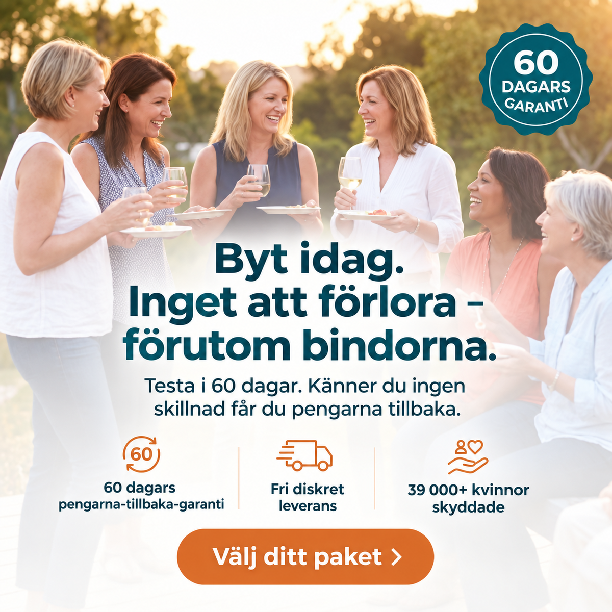 Läckagesäkra underkläder för urinläckage