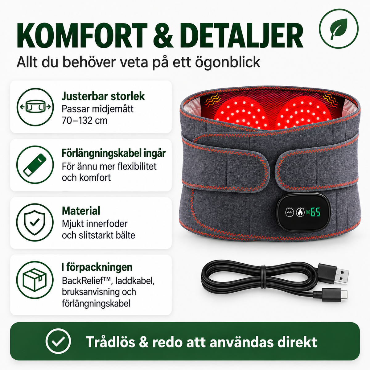 BackRelief™ – Mindre smärta. Mer rörlighet.