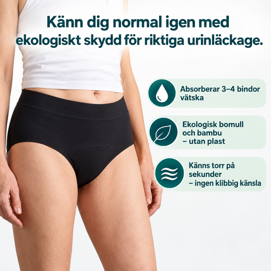 Läckagesäkra underkläder för urinläckage